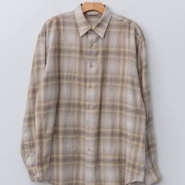 [4] 오라리 에어리울 체크셔츠