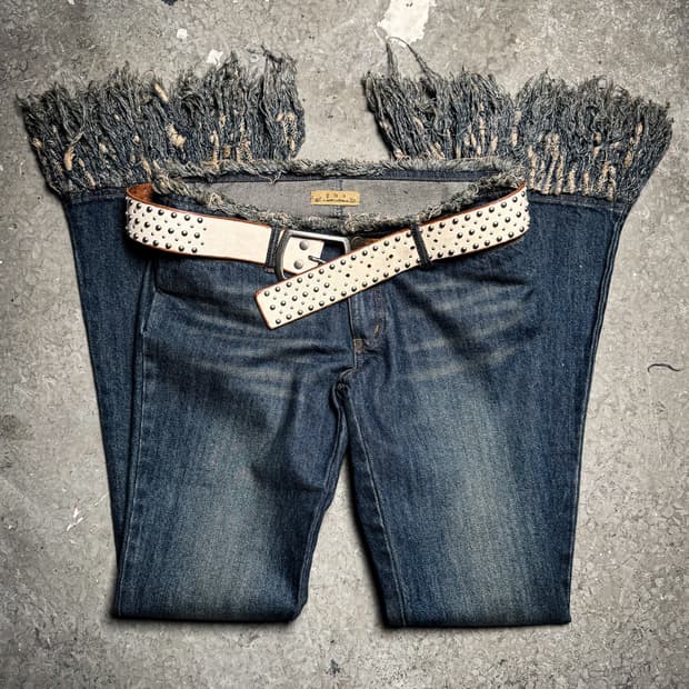 GOA - Fringe Flare Denim Pants