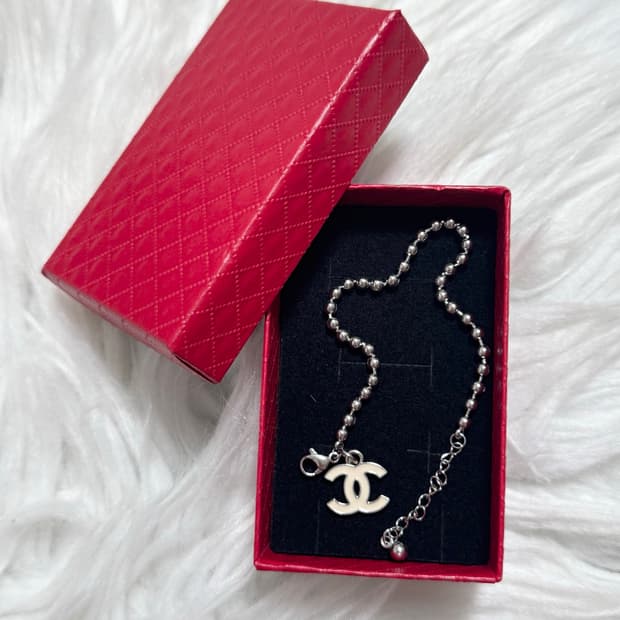 [CHANEL] 샤넬 CC 로고 볼체인 팔찌