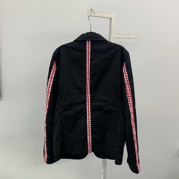 꼼데가르송블랙 깅엄테일러드자켓 s