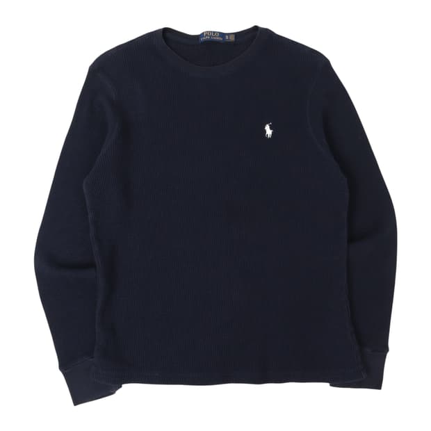 폴로 랄프로렌 네이비 와플 롱슬리브 티셔츠