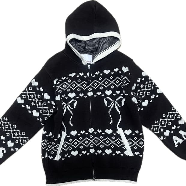 아메스 월드와이드 니트집업 브라운