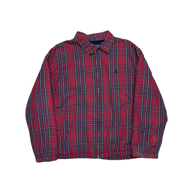 100 폴로 랄프로렌 빈티지 체크 바라쿠타 블루종 자켓