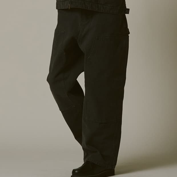 네이머클로딩 하드 페이드 더블니 워크웨어 팬츠 차콜 L