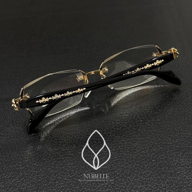🌗 Cross rimless glasses / 크로스 긱시크 무테안경