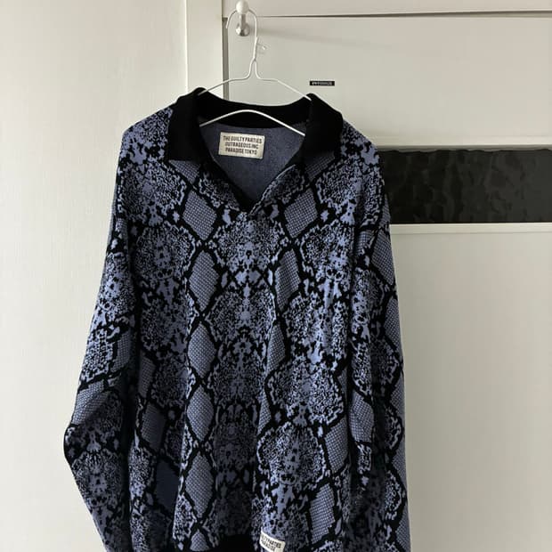 와코마리아 파이톤 폴로 니트 셔츠 M (100-105)