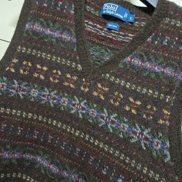 폴로 랄프로렌  페어아일 울 니트 조끼