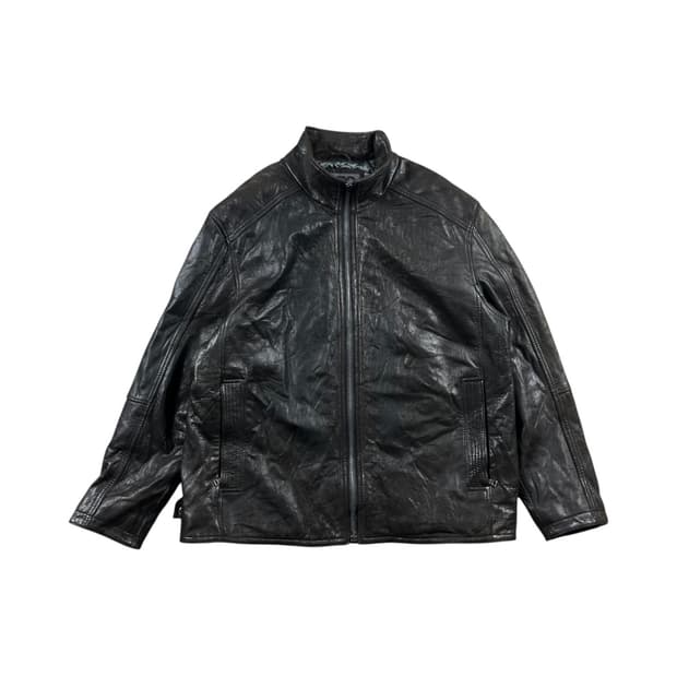 Mark NY 하이넥 집업 양가죽 자켓