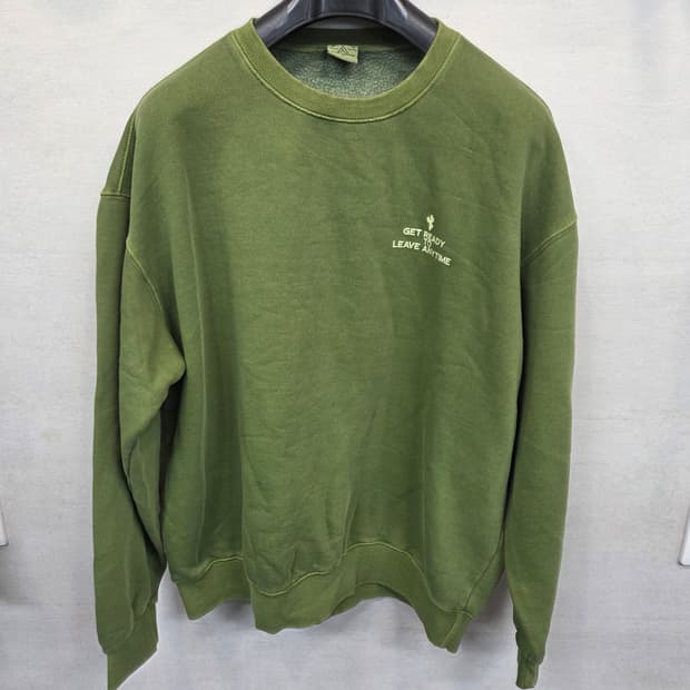 트래블 캑터스 피그먼트 기모 맨투맨 L