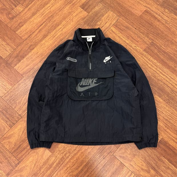 XL 나이키 에어 우븐 라인드 블랙 아노락 재킷