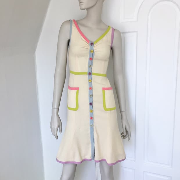 Moschino Colorful  Button Detail Dress