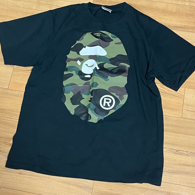 베이프 빅 헤드 카모 반팔 m 블랙
