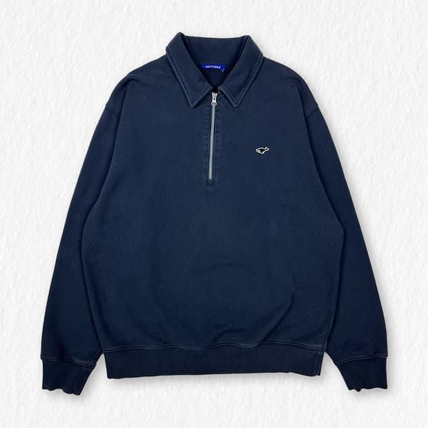 네이더스 반집업 카라 맨투맨