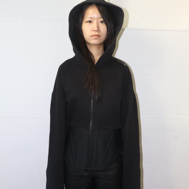 뮈글러 x H&M 23SS 코르셋 웨스트 후드 자켓