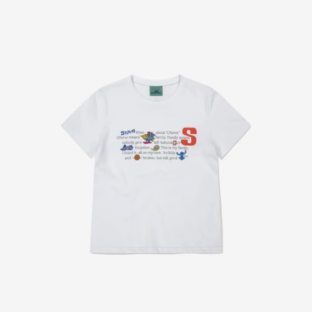 [STITCH] W Phrase Tee White