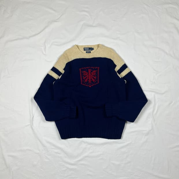 80’s 87년도 폴로랄프로렌 크레스트 니트