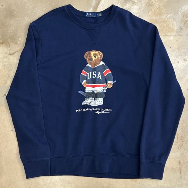 🫶🏻 폴로랄프로렌 폴로베어 프린트 네이비 맨투맨 🫶🏻  