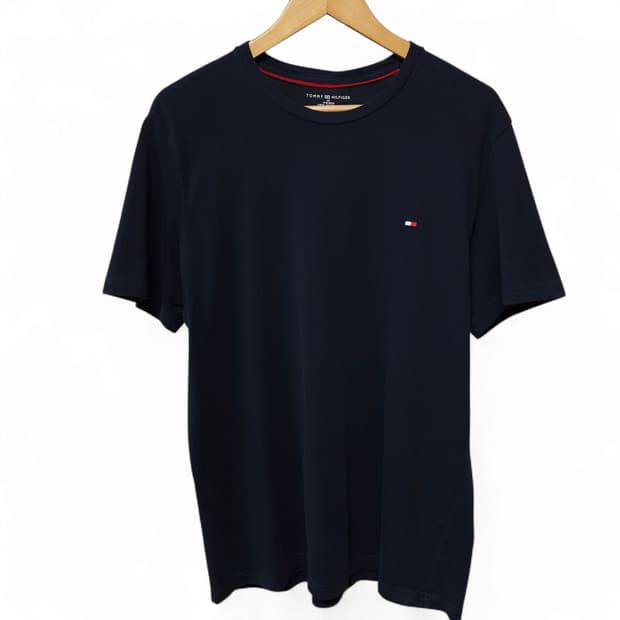 Tommy 타미 네이비 라운드 반팔티 105