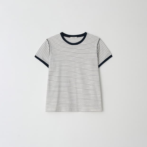 벗튼 Stripe Stitch T-Shirts (Ivory)