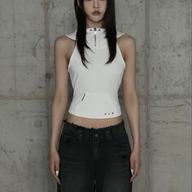 에트오소메 / Zipper Halter Turtleneck