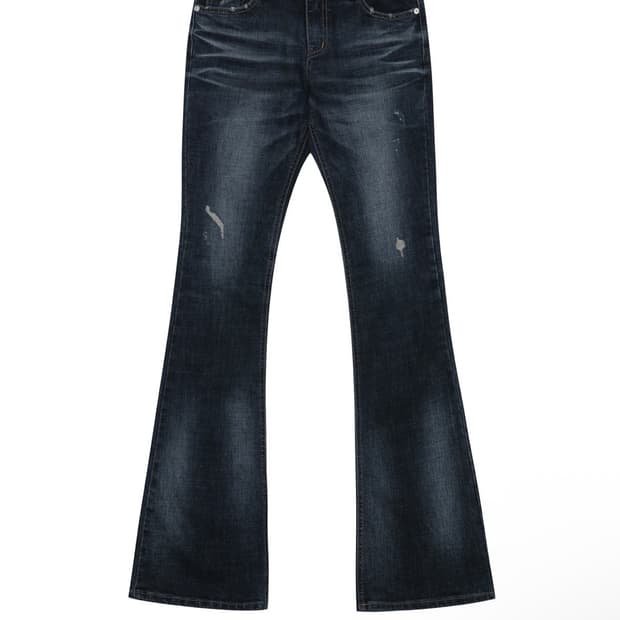 보헤미안서울) 딥블루 워싱 부츠컷 데님 팬츠 L