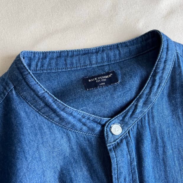Back number 인디고 데님 셔츠 