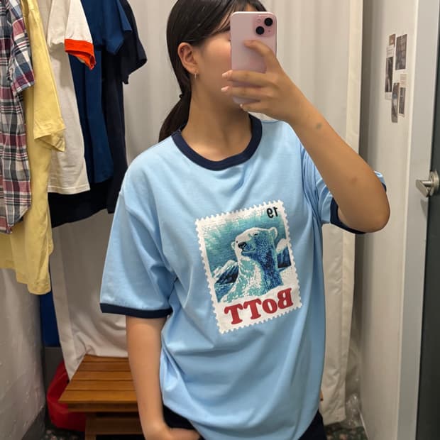 bott 스탬프 링거 티셔츠
