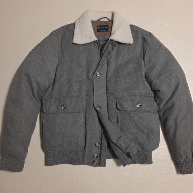 브루이어 양털 구스다운 a2 패딩 점퍼 자켓