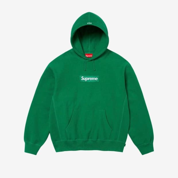 [s] 슈프림 박스로고 후드 스웨트셔츠 그린 - 24FW