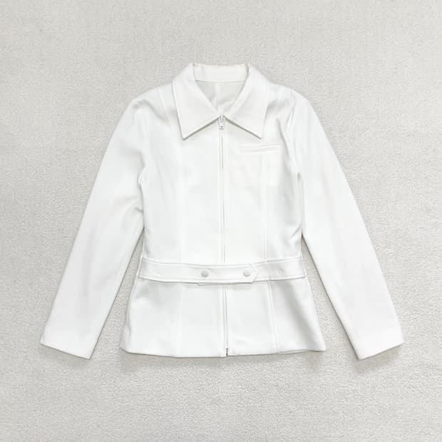 우유화이트 슬림핏 자켓