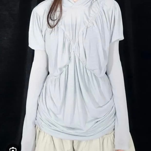 샵페어리 드레이프 후드 블루