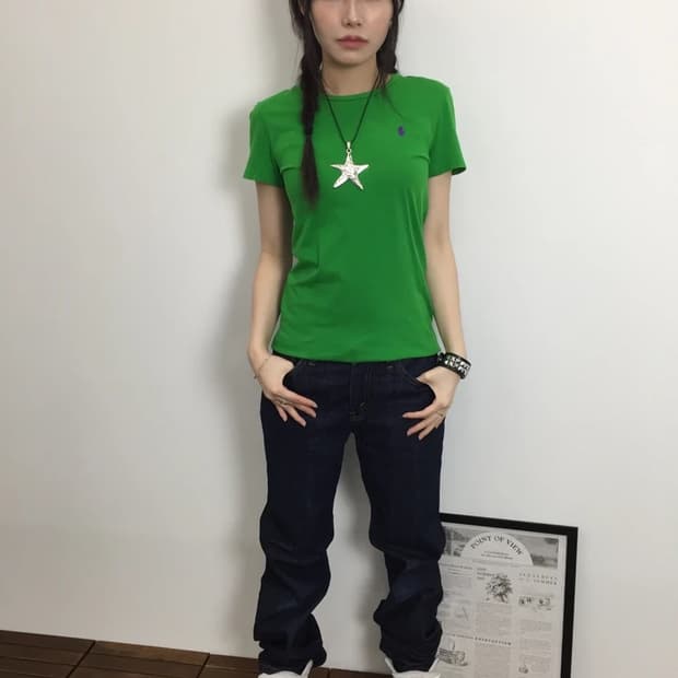 Ralph Lauren Slim Pony Tee Green