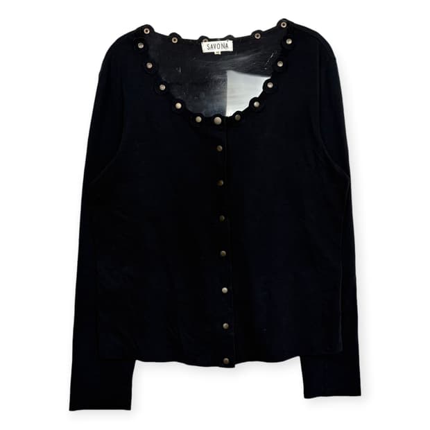 Savona 빈티지 스냅 버튼 가디건
