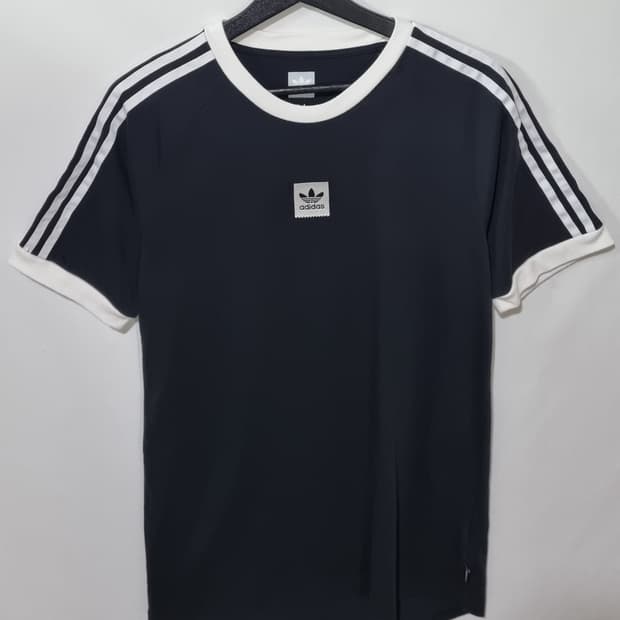 실측 S ) 아디다스 블랙 링거티 반팔티