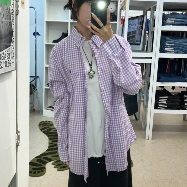 (XL) POLO 폴로 랄프로렌 체크 셔츠 커스텀핏