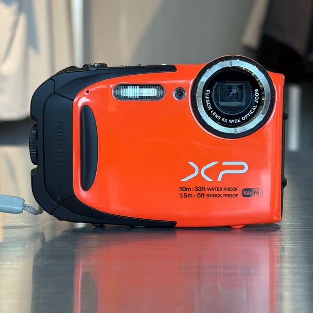 한글/날짜표시)후지필름 파인픽스 xp70 오렌지 빈티지디카