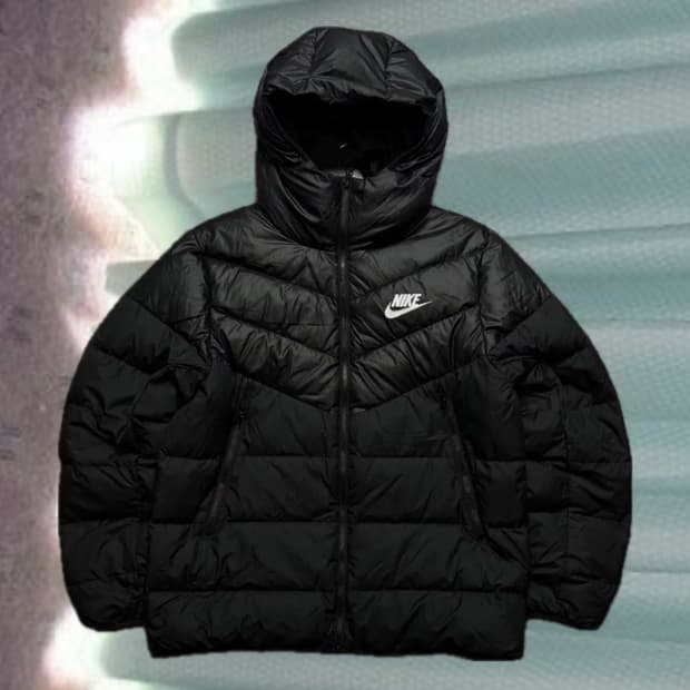 나이키 다운 필 블랙 패딩 S