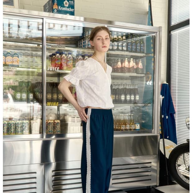 프리터 레이스 트랙팬츠 네이비