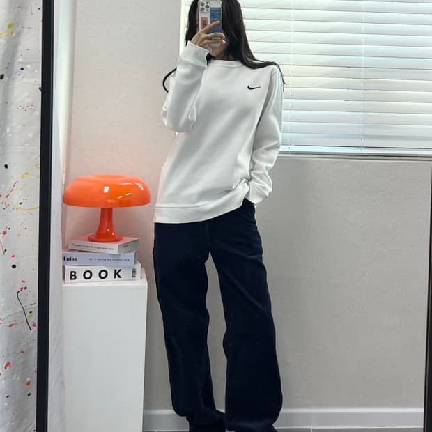 (L)나이키 화이트 맨투맨-M1530