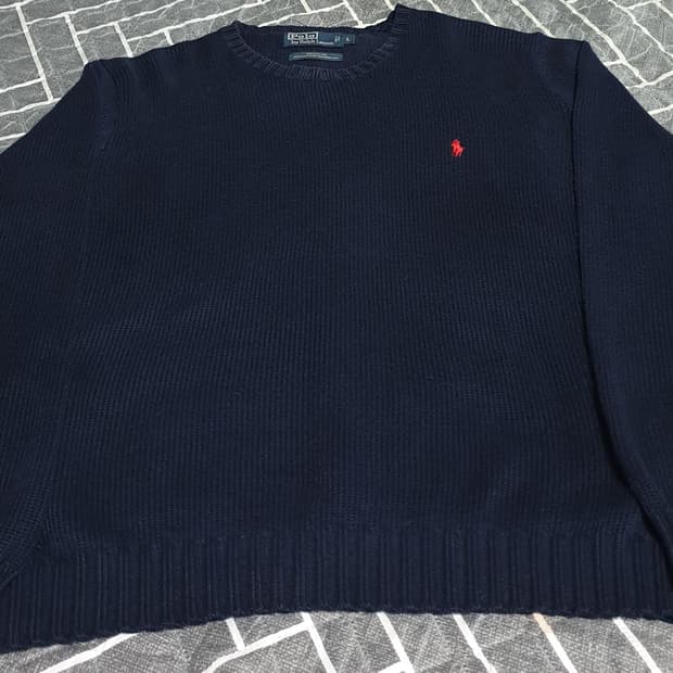 폴로랄프로렌 코튼 니트 네이비 (L)