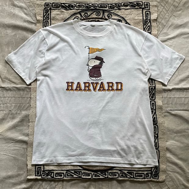 70s Artex 'HARVARD × SNOOPY' T-shirt 