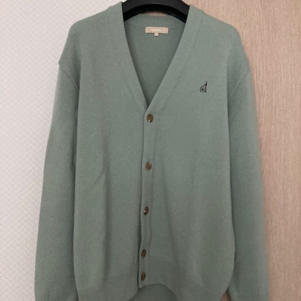 빈폴 민트색 울 카디건(가디건)  M