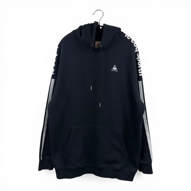 (105) 르꼬끄 로고 후드 티 블랙