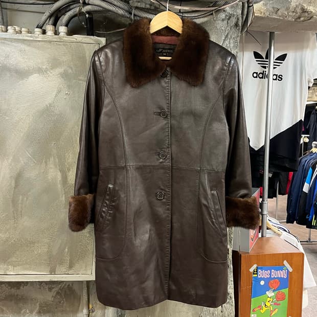 밍크퍼 양가죽 레더 가죽 자켓 #csz2852