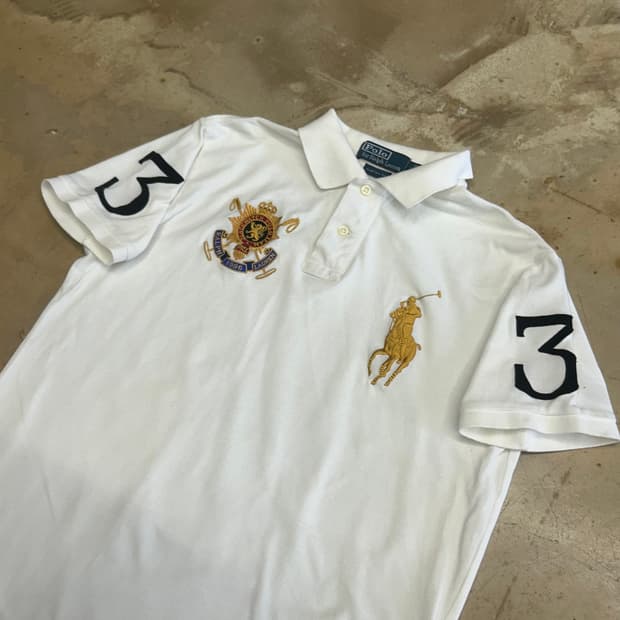 M 폴로랄프로렌 치프키프 화이트 카라 반팔티