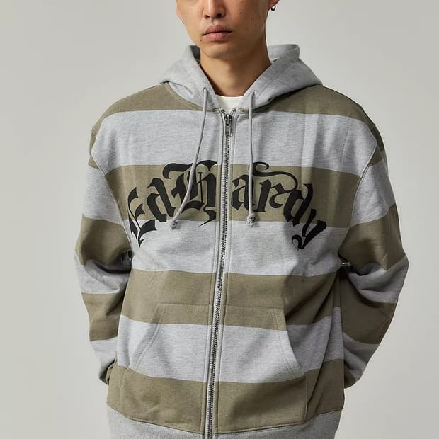 어반아웃피터스 에드하디 스트라이프 후드집업