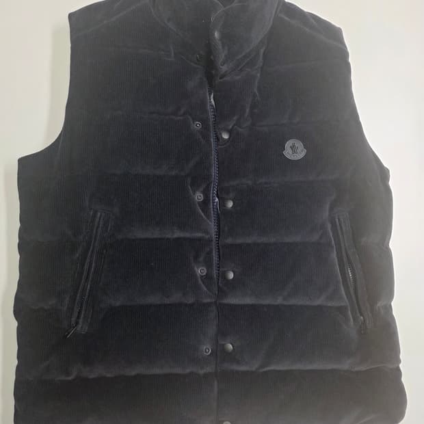 몽클레르 남성 코듀로이 패딩베스트 네이비5사이즈