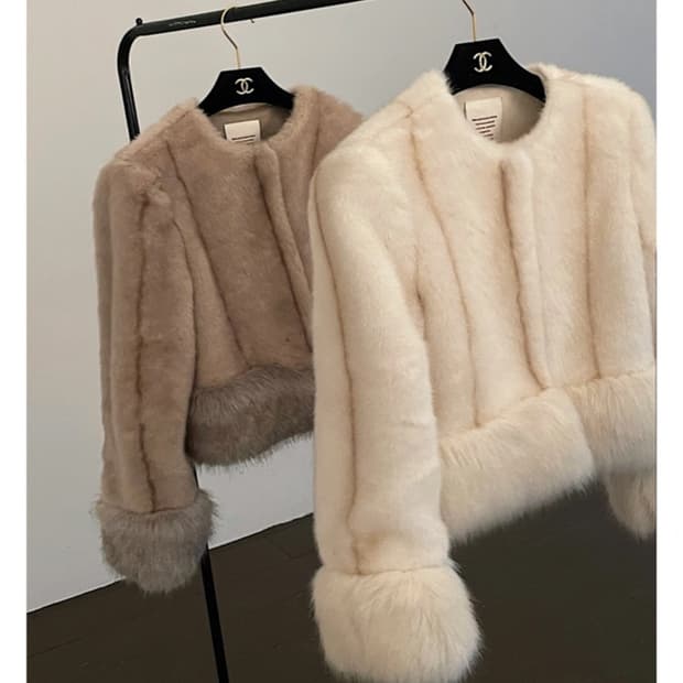 아이보리 퍼자켓