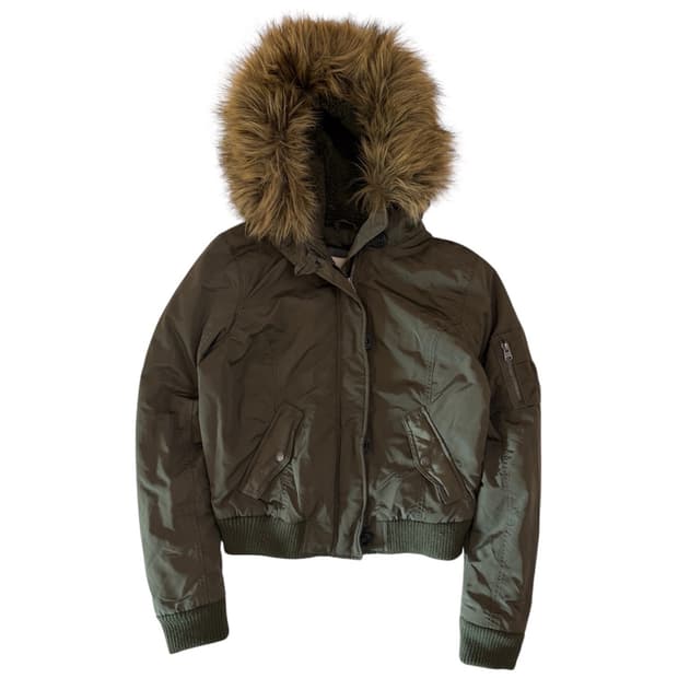 아베크롬비 y2k 울프죠 n2b 퍼 봄버자켓 카키 올리브