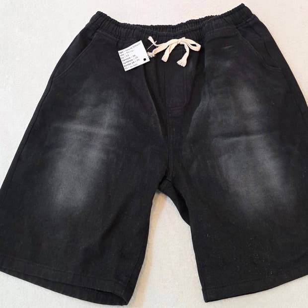 그라데이션 허리 밴딩 청반바지